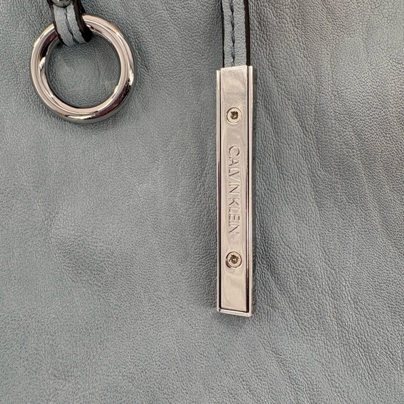 Calvin Klein Gabrianna Slim Tote Product Blue Handbag Purse Shoulder Bag - Picture 8 of 11